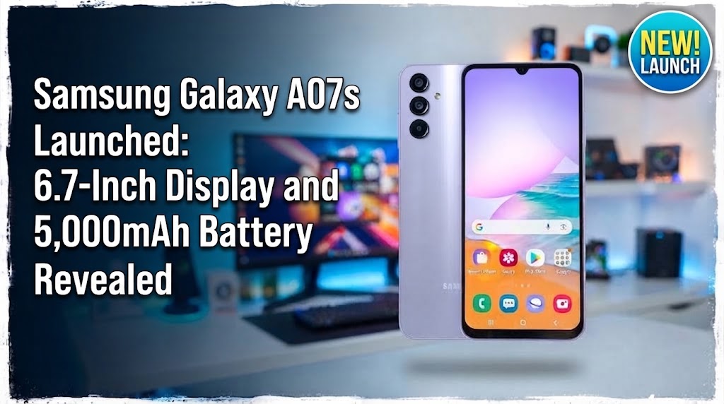 Samsung Galaxy A07s Launched: 6.7-Inch Display and 5,000mAh Battery Revealed